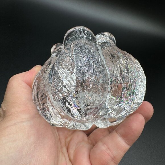 Kosta Boda Sweden ROSEBUD Crystal Votive Tea Light Candle Holder ~ Mats Jonasson - Picture 5 of 7